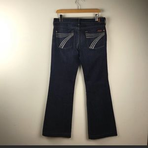 7 For All Mankind Dojo White Stitch Jeans Size 32